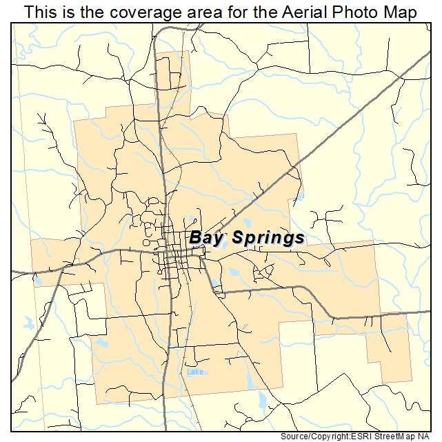 Bay Springs, MS location map 