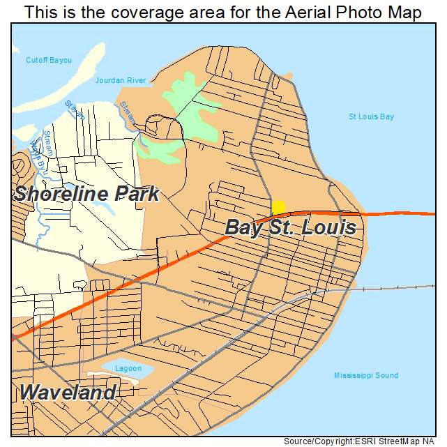 Bay St Louis, MS location map 