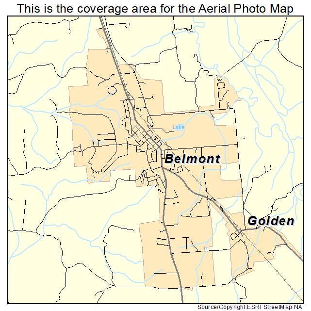 Belmont, MS location map 