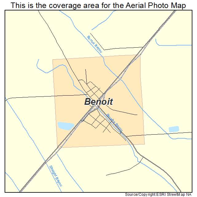 Benoit, MS location map 