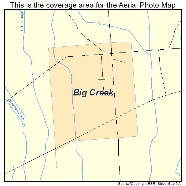 Big Creek, MS location map 