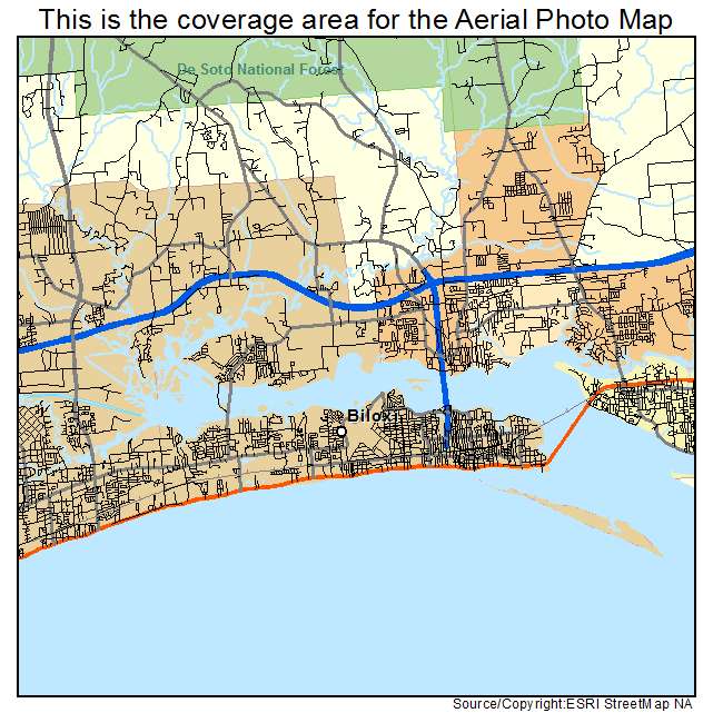 Biloxi, MS location map 