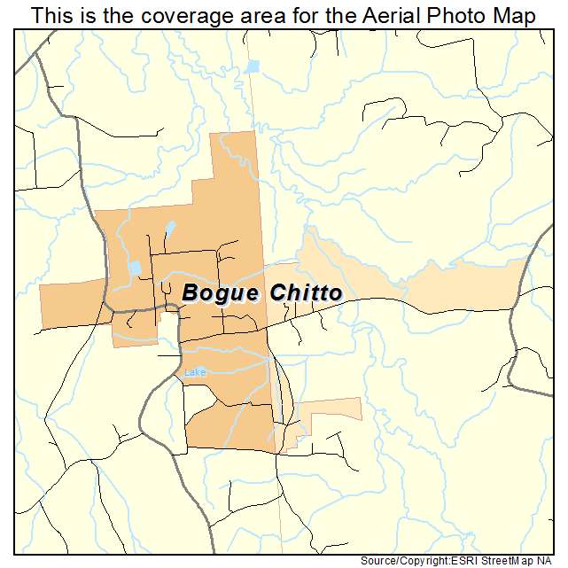 Bogue Chitto, MS location map 