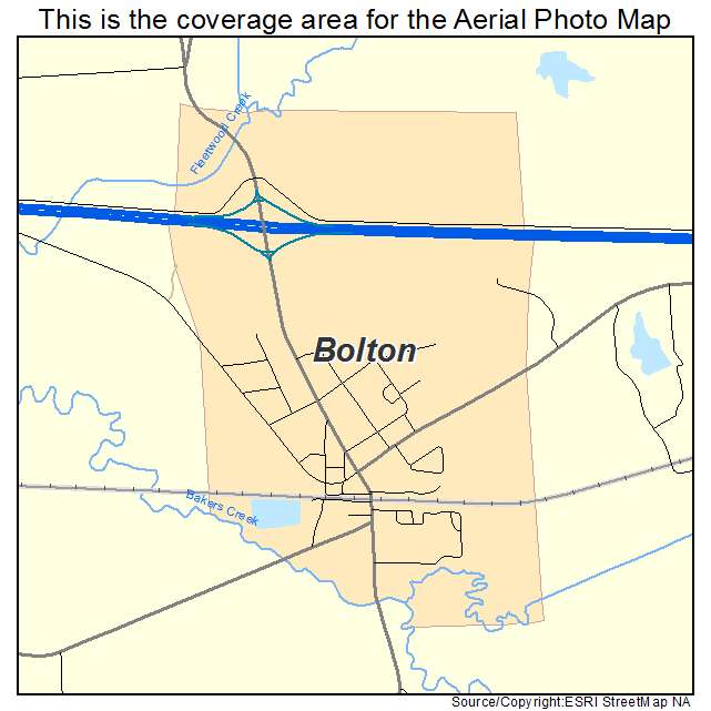 Bolton, MS location map 