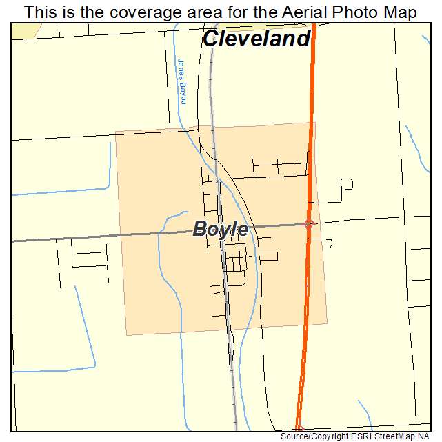 Boyle, MS location map 