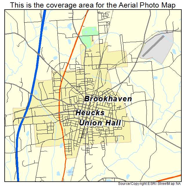 Brookhaven, MS location map 