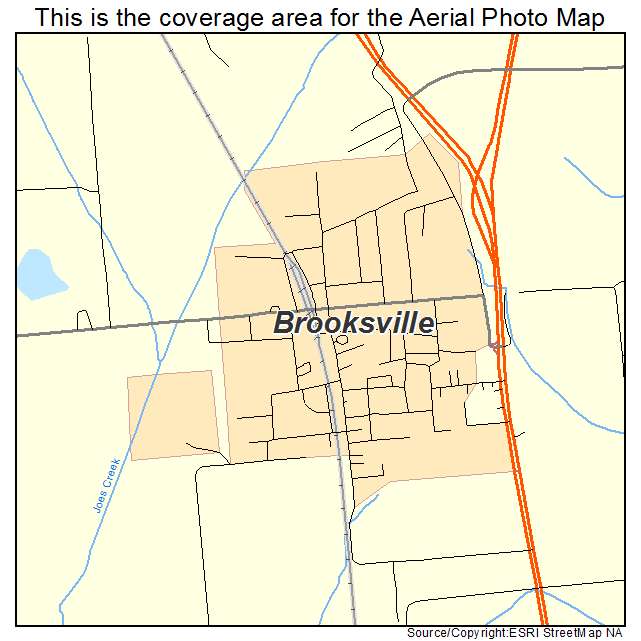 Brooksville, MS location map 