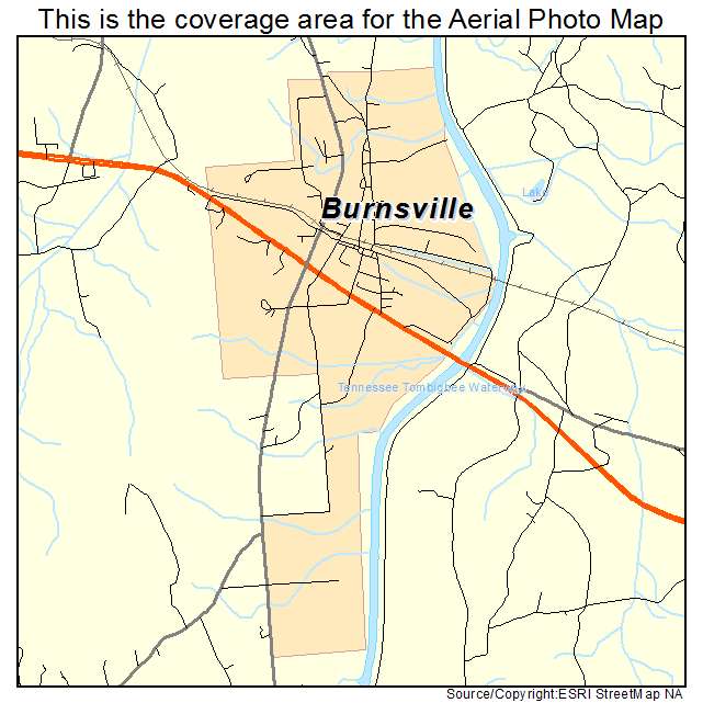 Burnsville, MS location map 