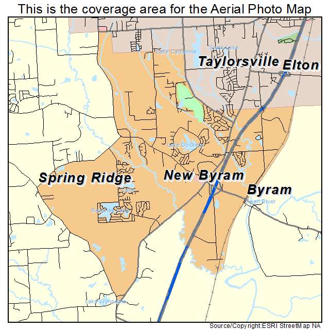 Byram, MS location map 
