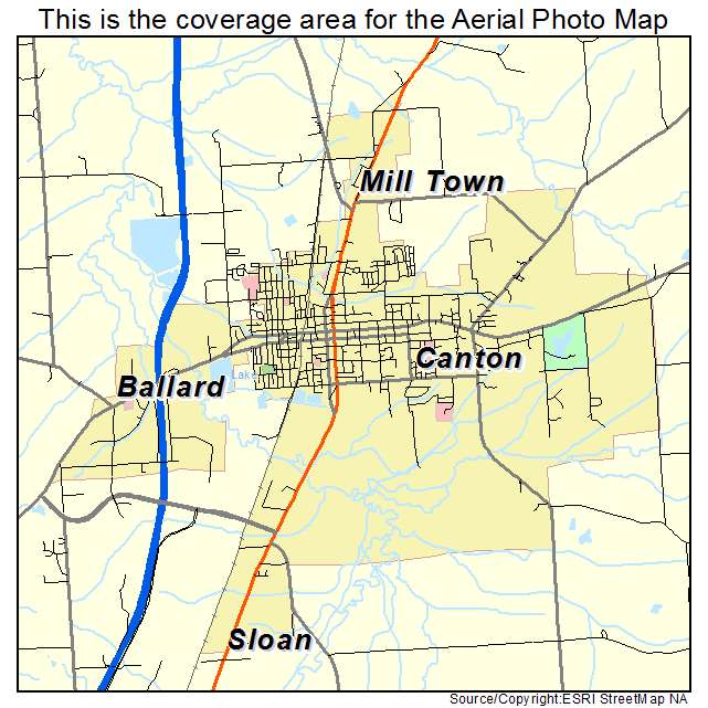 Canton, MS location map 
