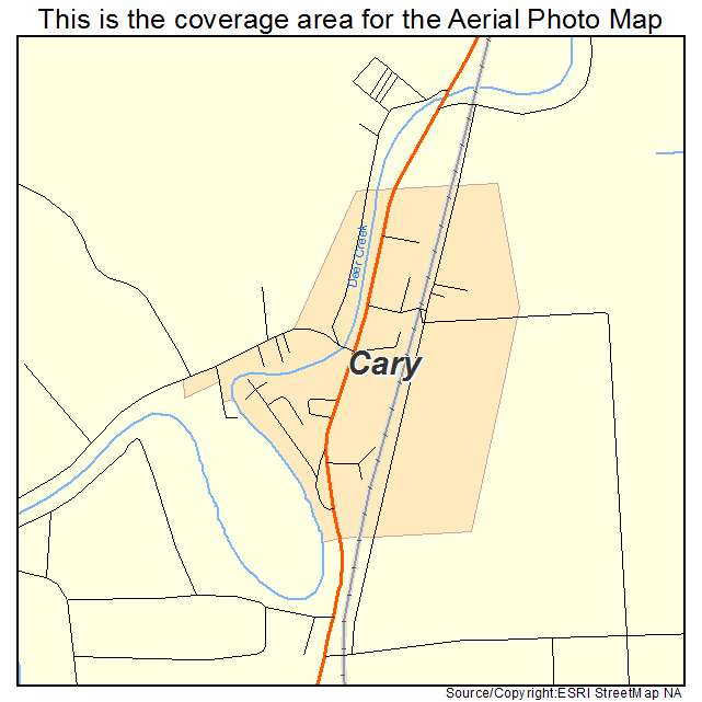 Cary, MS location map 