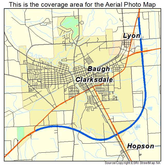 Clarksdale, MS location map 