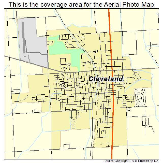 Cleveland, MS location map 