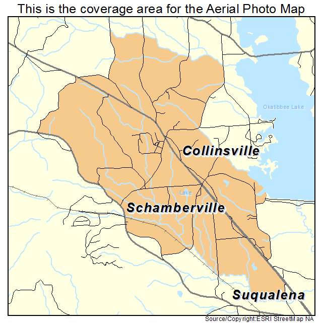 Collinsville, MS location map 
