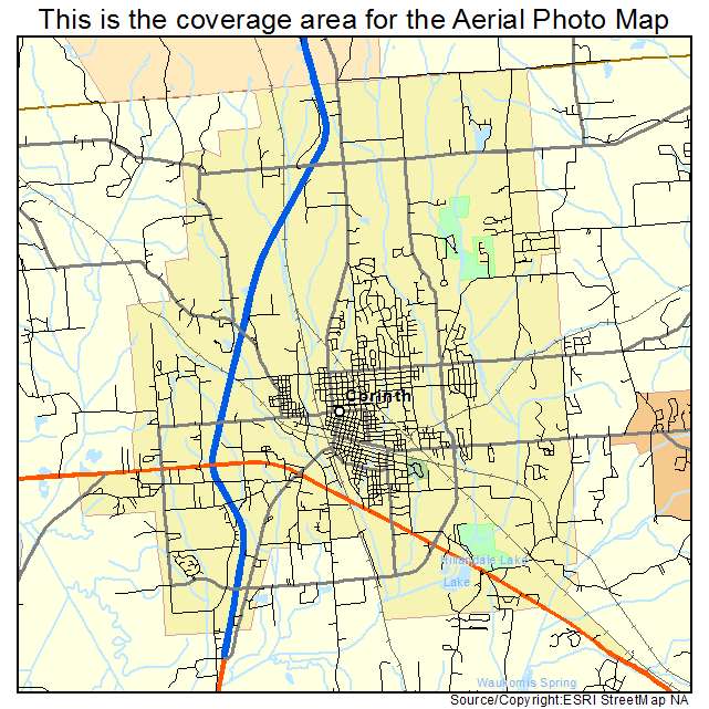 Corinth, MS location map 