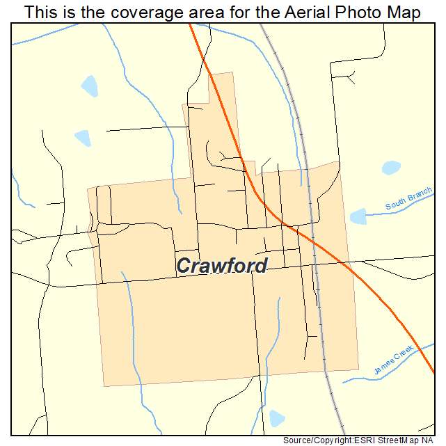 Crawford, MS location map 