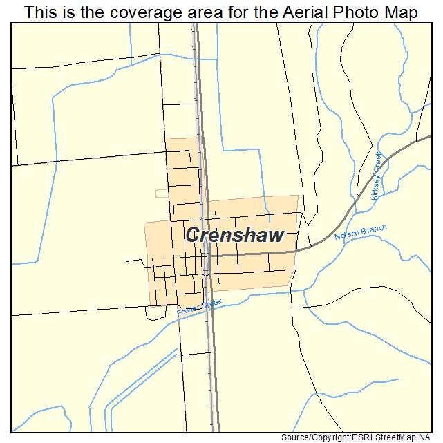 Crenshaw, MS location map 