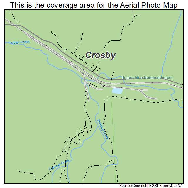 Crosby, MS location map 