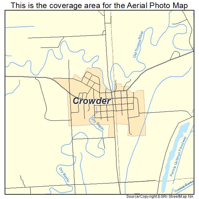 Crowder, MS location map 