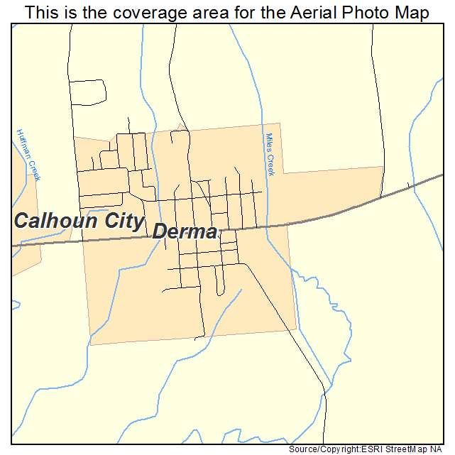 Derma, MS location map 