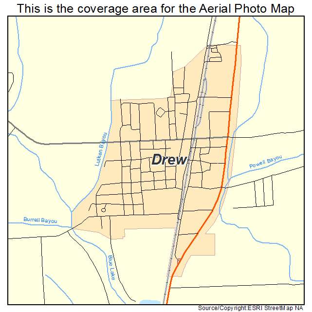 Drew, MS location map 