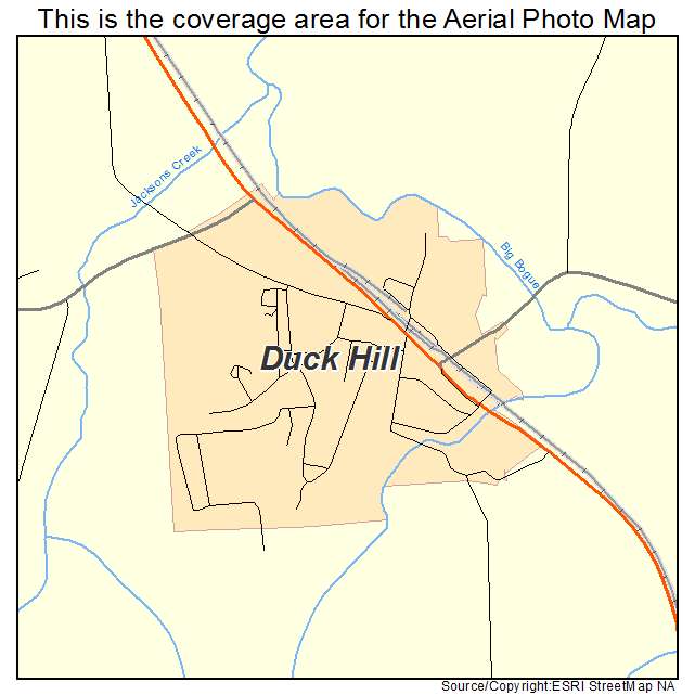 Duck Hill, MS location map 