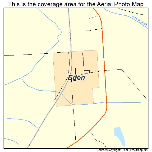 Eden, MS location map 