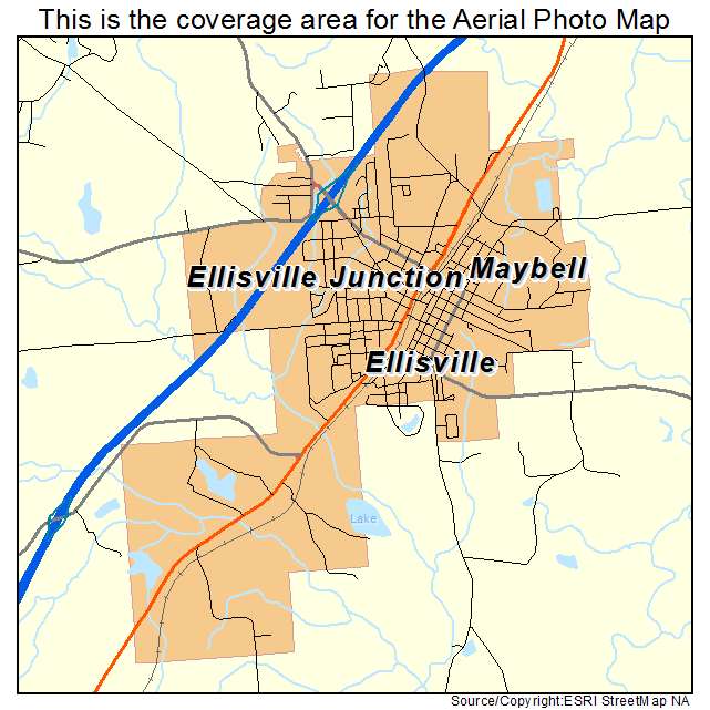 Ellisville, MS location map 