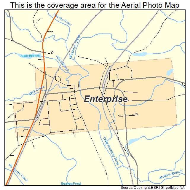 Enterprise, MS location map 