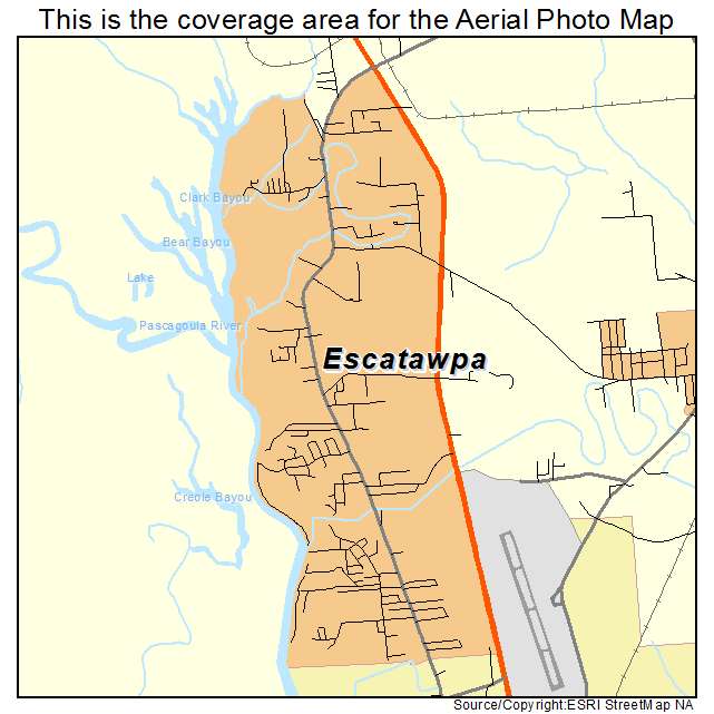 Escatawpa, MS location map 