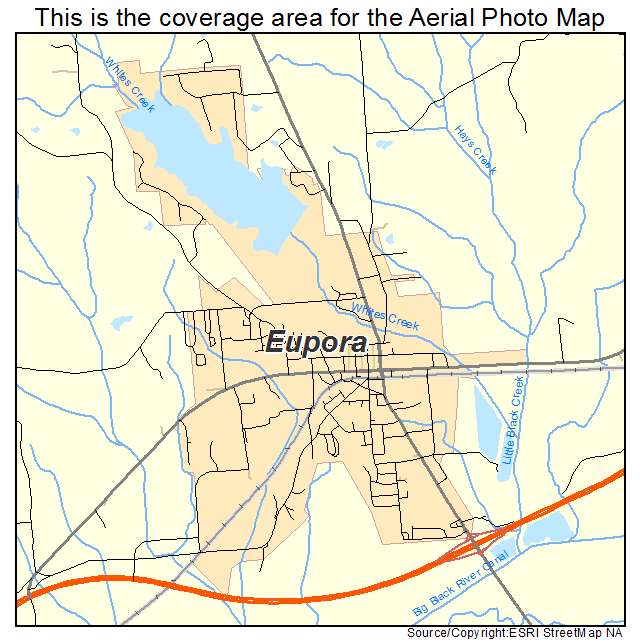 Eupora, MS location map 