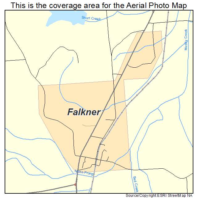 Falkner, MS location map 