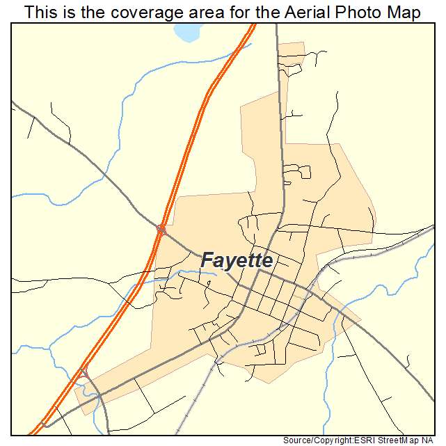 Fayette, MS location map 