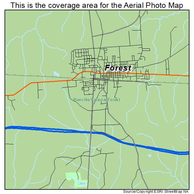 Forest, MS location map 
