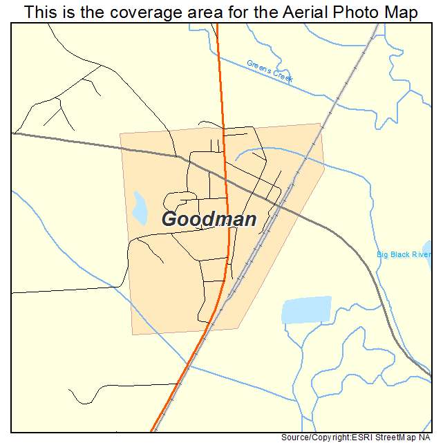 Goodman, MS location map 