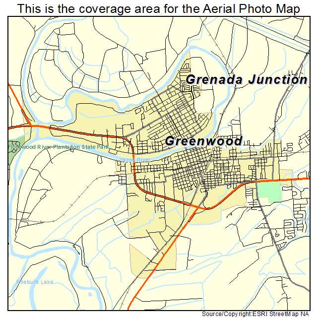 Greenwood, MS location map 