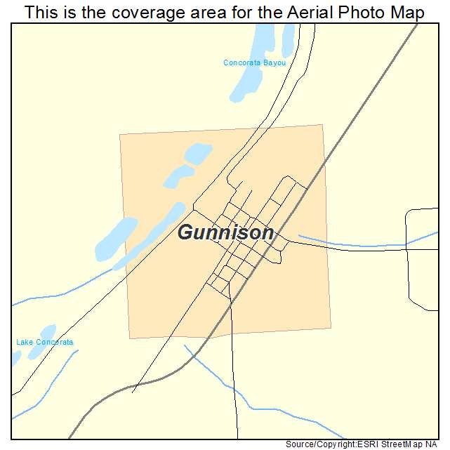 Gunnison, MS location map 