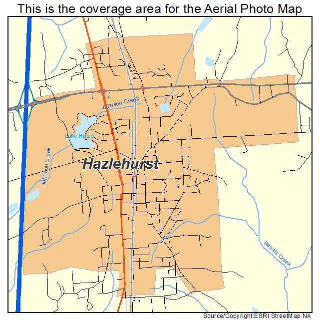 Hazlehurst, MS location map 