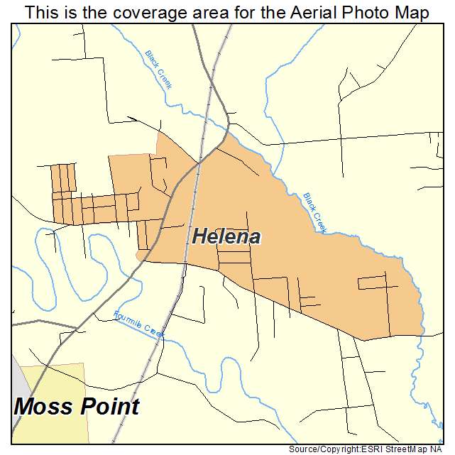 Helena, MS location map 