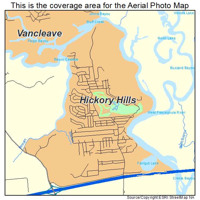 Hickory Hills, MS location map 