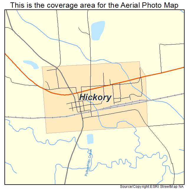 Hickory, MS location map 
