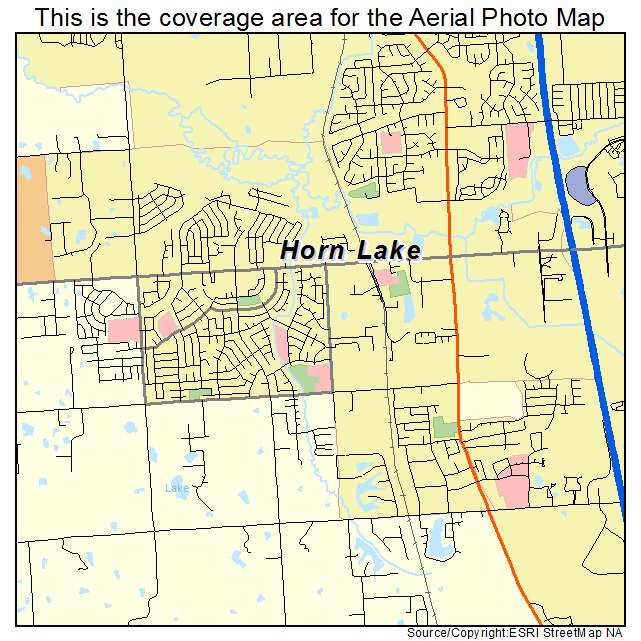 Horn Lake, MS location map 