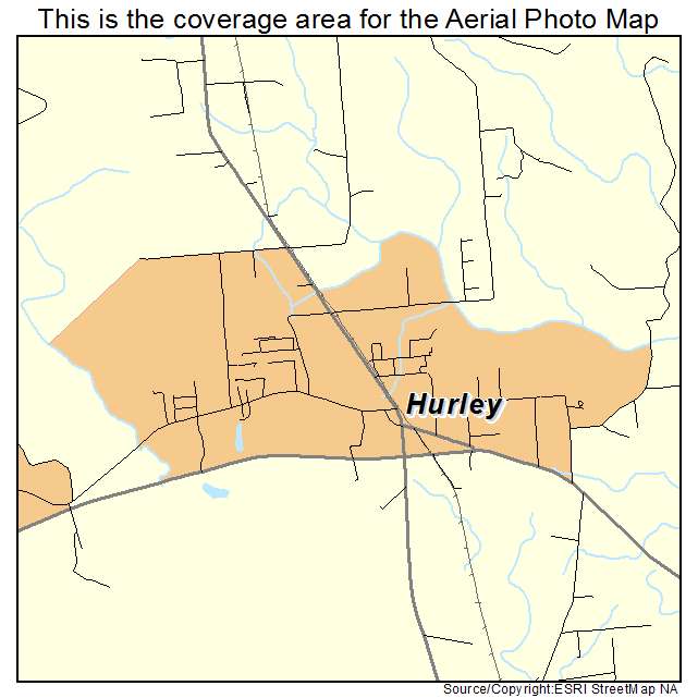 Hurley, MS location map 