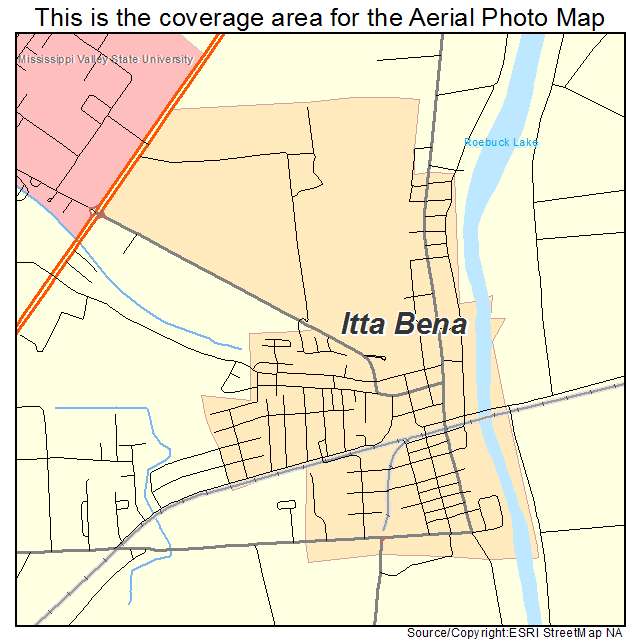 Itta Bena, MS location map 