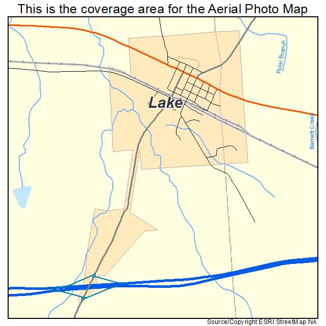 Lake, MS location map 