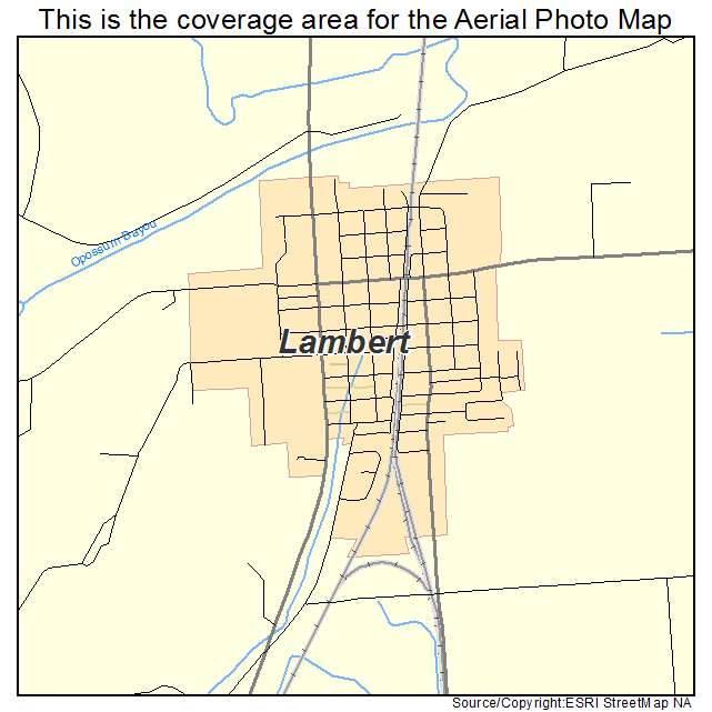 Lambert, MS location map 