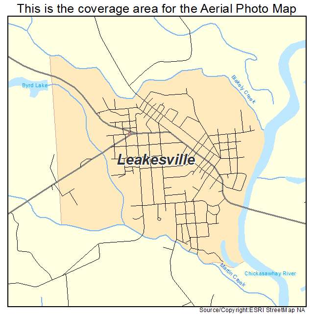 Leakesville, MS location map 