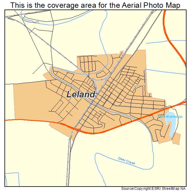 Leland, MS location map 