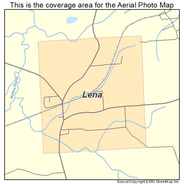 Lena, MS location map 