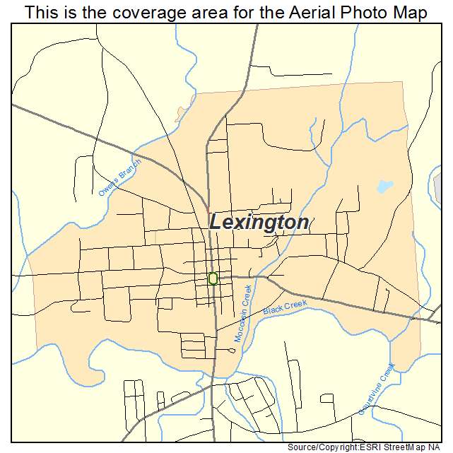 Lexington, MS location map 